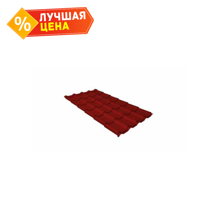 Металлочерепица Grand Line Kamea (Камея) 0,5 Satin RAL 3011 Коричнево-красный