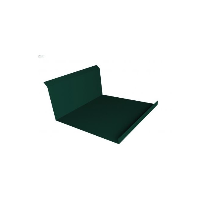 Планка примыкания нижняя 20х122х260х15 0,5 GreenCoat Pural BT с пленкой RR 11 темно-зеленый (RAL 6020 хромовая зелень) - фото №1
